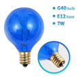thumbnail image 4 of G40 E12 Tungsten Light Bulb 25-Pack - 5 Multicolor 7W 220-240V IP44 Waterproof Globe Bulbs for Home Decoration, 4 of 5