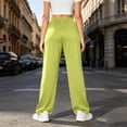 thumbnail image 4 of Lamiy Sweatpants Women Fall Winter Casual Workout Running Trousers Straight Elastic High Waist Comfy Joggers Pants,Green,XXXL, 4 of 9