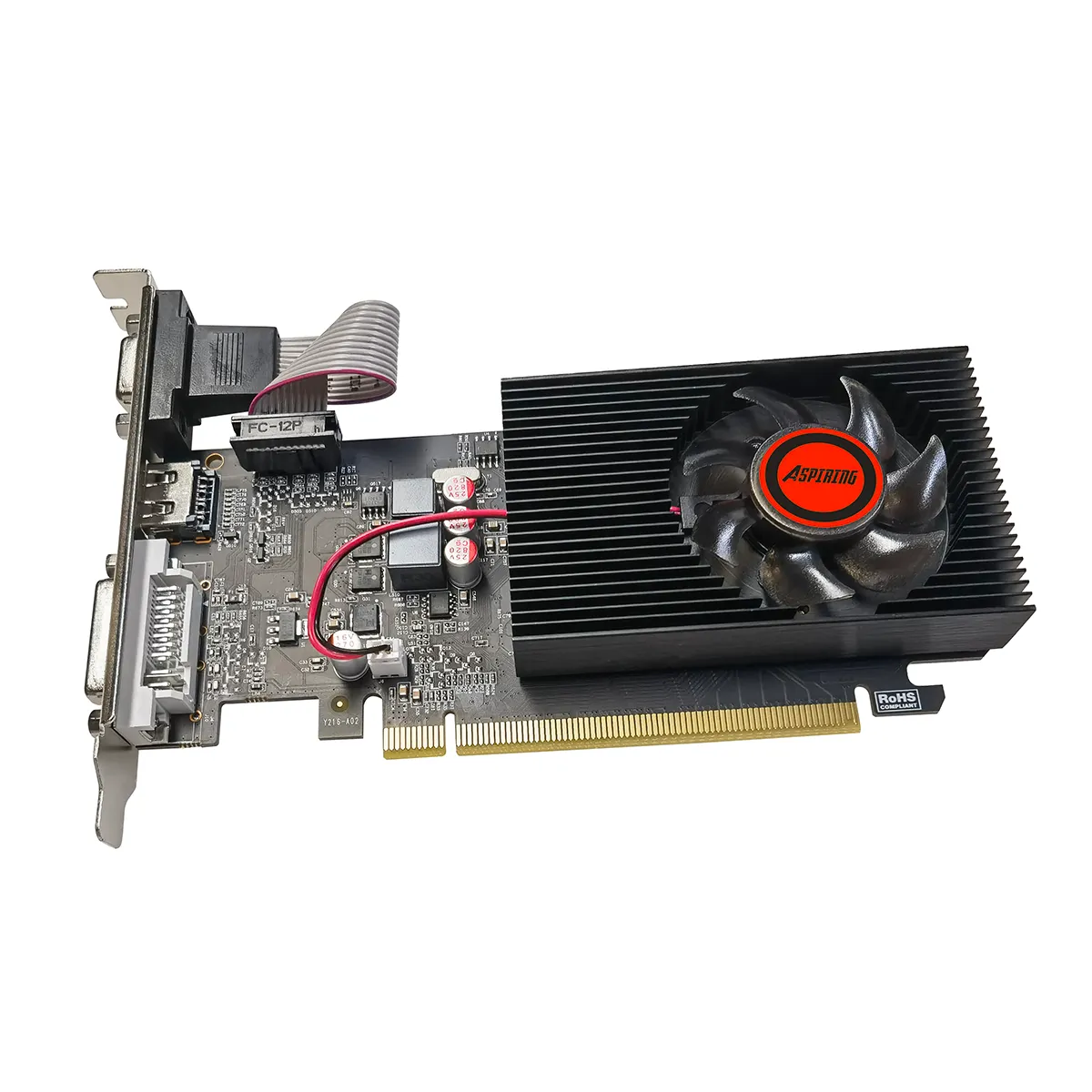 GT220 1GB DDR3 128bit Graphics Card, Support DirectX 10.1 Single Fan Low PC Video Card, PCI Express X16 2.0, HDMI/DVI/VGA Interface