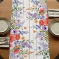 thumbnail image 5 of Table Runners 72 Inches Long Dress Scarves, Pink Flowers Farmhouse Kitchen/Dining Table Runner, Coffee Tablerunners, Spring Floral Elegant Pastoral Wooden 16x72 Inch, 5 of 9
