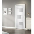thumbnail image 5 of Slab Door Panel Opaque Glass 32 x 80 inches / Sete 6933 White Silk / Modern Finished Doors / Pocket Closet Sliding Barn, 5 of 6
