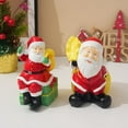 thumbnail image 2 of Shoreew Santa Claus Figurine Christmas Tabletop Resin Santa Sculpture with Gift Bag for Mantle Bookshelf Home Decor, 2 of 7