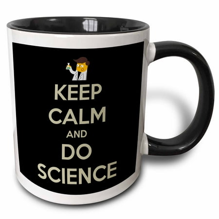 

3dRose Keep calm and do science Two Tone Black Mug 11oz