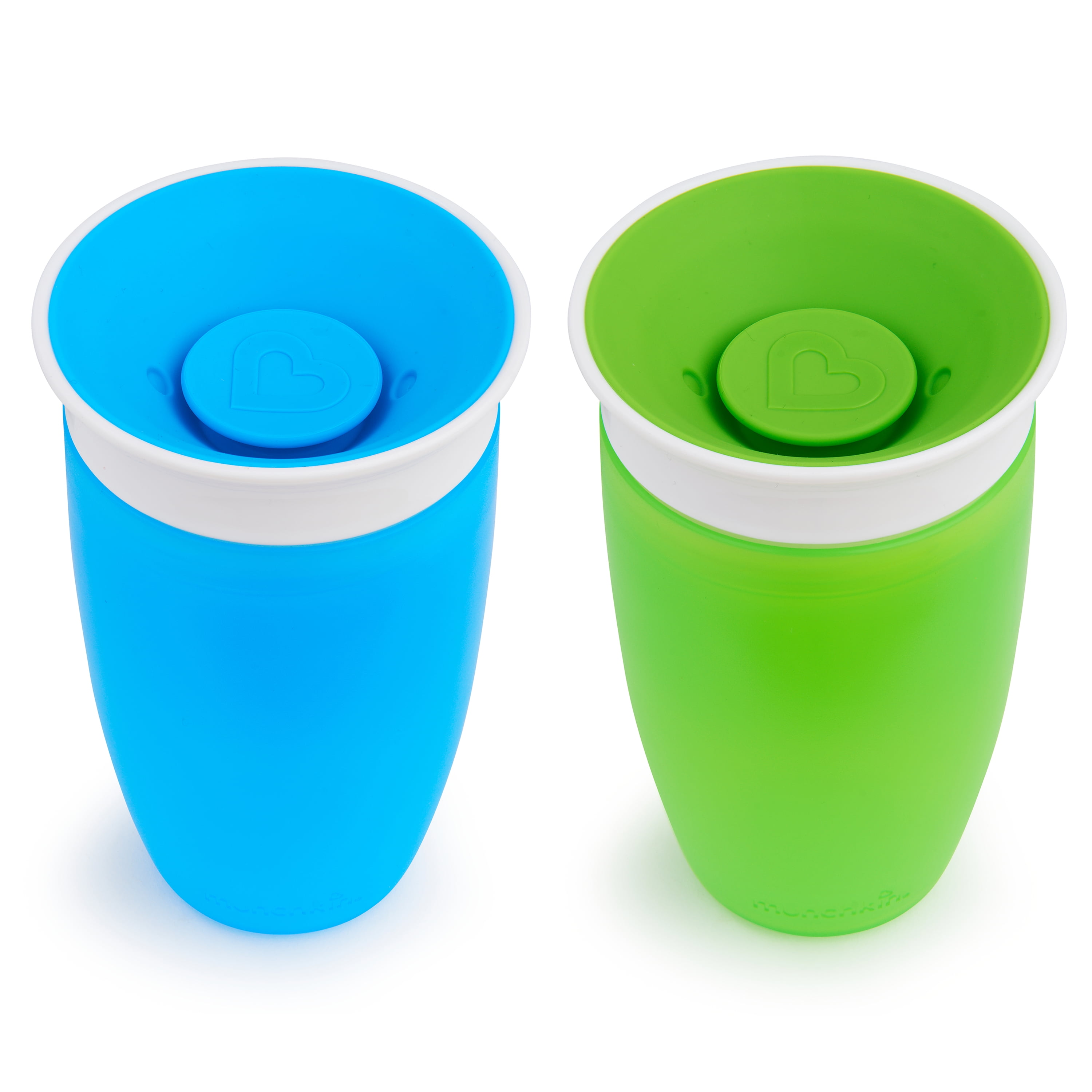 2 Count *FREE SHIPPING* Munchkin Miracle 360 Degree 10 Oz Sippy Cup Green//Blue