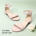 thumbnail image 6 of DREAM PAIRS Girls' Strappy Flat Sandals, Elegant T-Strap Summer Dress Shoes with Metallic Ball Accent, Comfortable Adjustable Ankle Strap Sandals for Little Kid/Big Kid, 6 of 6