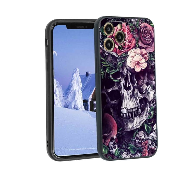 Skull-331 Phone Case, Degined for iPhone 12 Pro Case Men Women, Flexible Silicone Shockproof Case for iPhone 12 Pro
