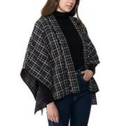 MSRP $35 Inc International Concept Two-Tone Black Contrast Kimono Size OSFA