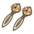 thumbnail image 2 of Thanksgiving leaves Stainless Steel Vintage Copper-Colored Lace Bookmarks - Set of 2, Book Accessories for Book Lovers, 2 of 5