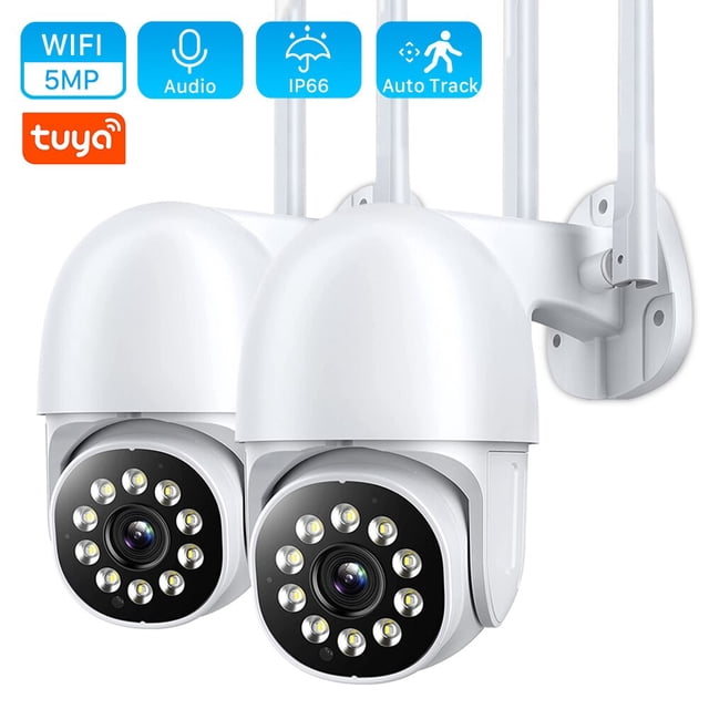 Cámara IP TUYA PTZ Speed Dome, 5MP, 4X Zoom, Wifi, seguimiento automático al aire libre, 3MP, Mini cámara inalámbrica, Audio bidireccional, videovigilancia