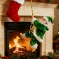 thumbnail image 3 of Yucurem Christmas Santa Claus Musical Climbing Rope, Funny Plush Electric Santa Claus Climbing Rope Figure for Tree, Window, Wall, Home Decor (4PCS), 3 of 6