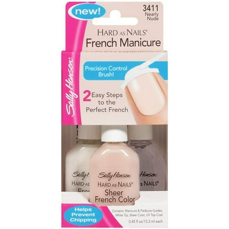 Sally Hansen Hard As Nails Nearly Nude 3411 French Manicure 3 Ct