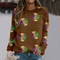 thumbnail image 2 of OJinShaWanO Chandail Bleu pour Femmes Printemps Été Vacances Imprimé Manches Courtes Col Rond T-Shirt Haut, 2 of 5