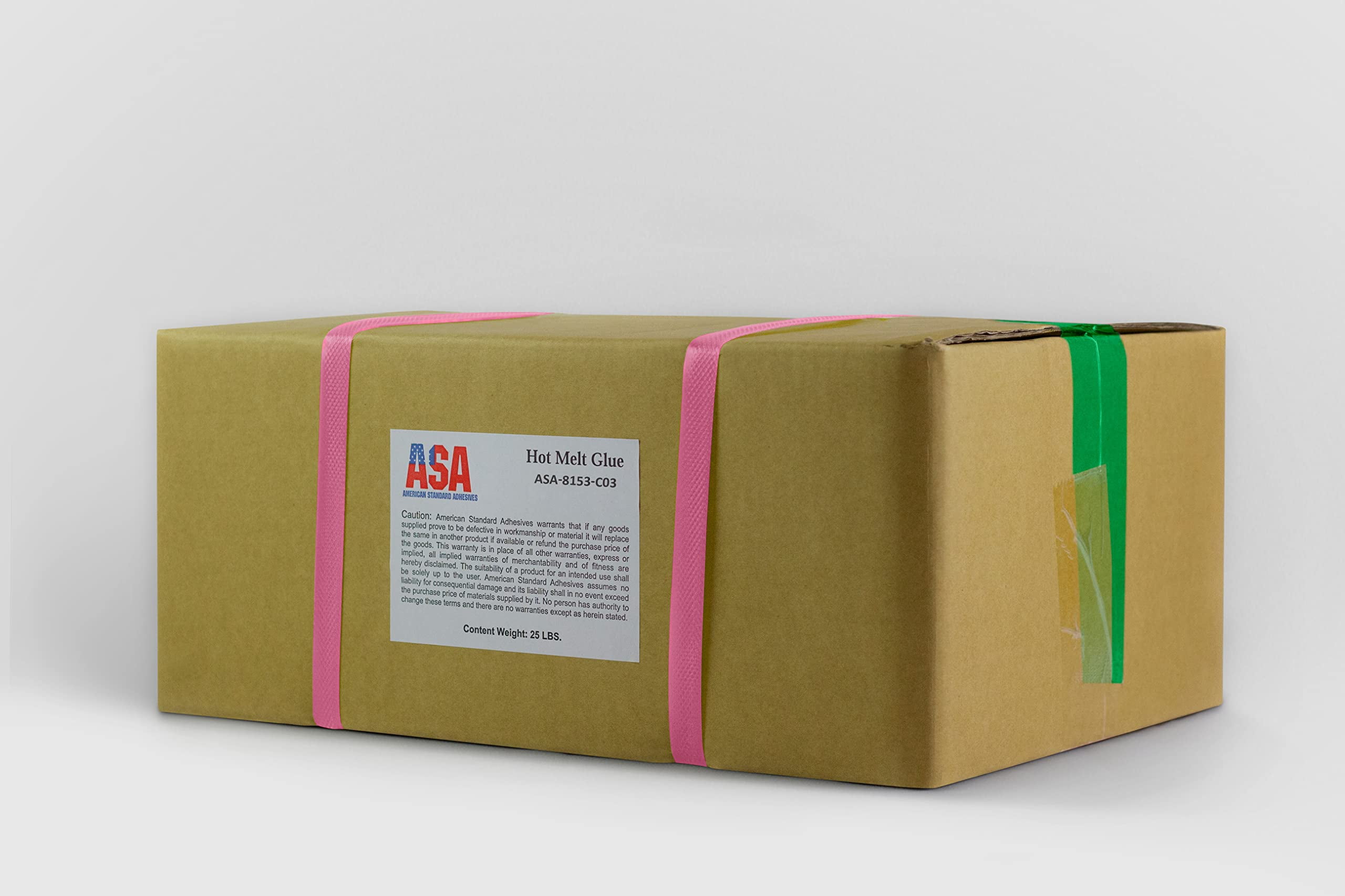 ASA 1" X 3" Industrial Strength Hot Melt Glue Sticks. Good for Woodworking and Joining Non-Porous Substrates Such as Metal, PET, PPE 25 lbs. (Approx. 283 Sticks)