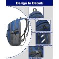 thumbnail image 3 of Mochila ProeTrade para portátil universitario y viajes de 15.6 pulgadas, azul, 3 of 6