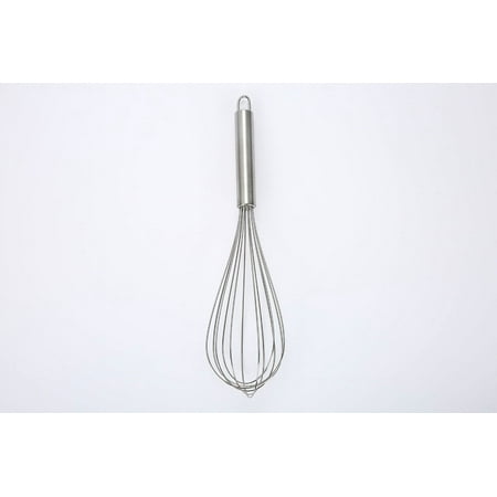 Mainstays 12-inch Stainless Steel Whisk with Loop for Hanging, Silver
