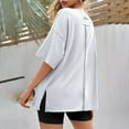thumbnail image 6 of Womens Oversized T Shirts Summer Trendy Short Sleeve Crew Neck Tops Loose Fit Side Slit Tee, Limited Time, 6 of 6
