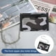 thumbnail image 4 of cartera de triple pliegue gris camuflaje con cremallera con clip de cadena, 4 of 5
