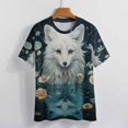 thumbnail image 4 of Watercolor Fox T-Shirt O Neck Oversize T-Shirts Short Sleeve Classic Tees Women Summer Graphic Tops, 4 of 5