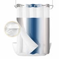 thumbnail image 2 of Lake Blue Grey White No Hook Shower Curtain Waterproof, Bathroom Curtains with Snap in Liners and See Through Top Window, Farmhouse Ombre Color Modern Hotel Style Bathtub Curtains Shower 72"Wx84"L, 2 of 8