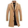 thumbnail image 1 of Abrigo clásico de lana para hombre, talla grande, cálido, de invierno, con una sola botonadura, largo, informal, ajustado, s202412241053, 1 of 3