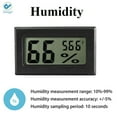 thumbnail image 3 of Deago 4-Pack Mini LCD Digital Electronic Temperature Humidity Meters Gauge Indoor Thermometer Hygrometer Fahrenheit (℉) for Humidors, Greenhouse, Garden, Cellar (Black), 3 of 7