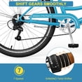 thumbnail image 6 of ABORON Lightweight Women Bike for Commuting with Basket & Combination Lock - 24/26 inch 7 Speed Beach Cruiser Bike for Women - Low Step Through City Bikes Commute Bicycle for Ladies, 6 of 9