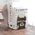 thumbnail image 6 of Sikiie Retro Raccoon Graphic Print Bookends 1 Pair, Wood Bookends for Shelves, Book Ends for Shelves, Book Shelf Holder for Home Office, 6 of 7