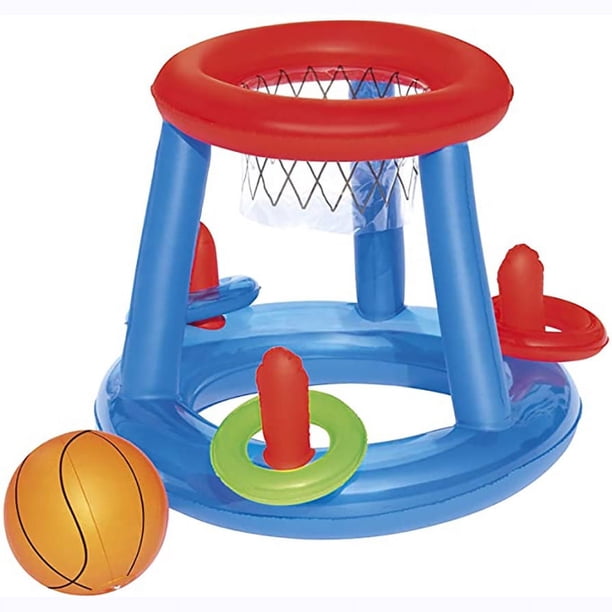 Juego de juegos de juguetes flotadores para piscina, aros de baloncesto flotantes 2 en 1 y juego de lanzamiento de anillos para piscina, divertidos juegos acuáticos de verano, juguetes para