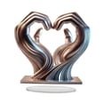thumbnail image 2 of Estatua de de amor, figura de gesto de mano, modelo de mano, figura de escritorio coleccionable, escultura de corazón para chimenea, Bar, Día de, 2 of 8