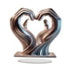 thumbnail image 2 of Estatua de de amor, figura de gesto de mano, regalo, arte abstracto moderno, artesanía, escultura de mano de corazón para escritorio de café, 2 of 9