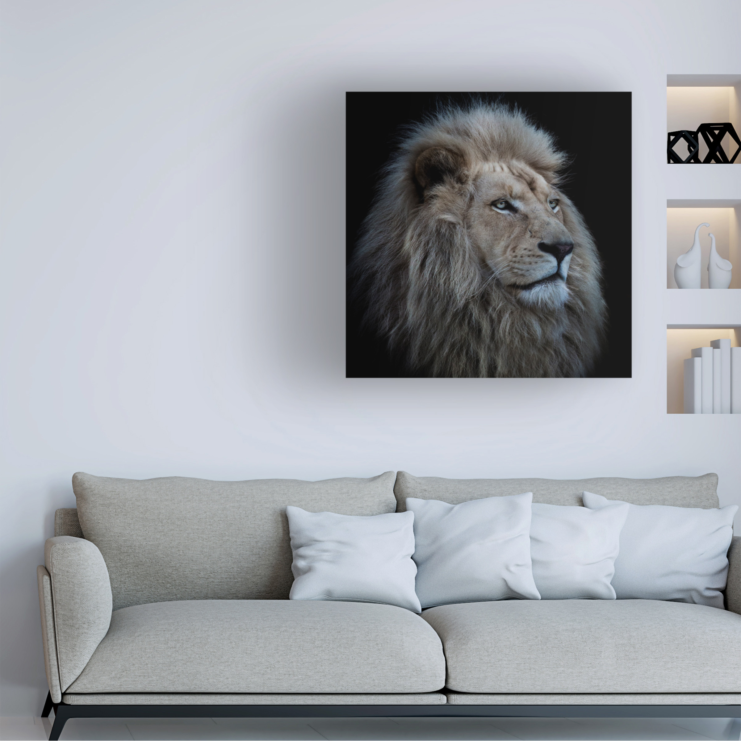 Louise Wolbers 'Proud Lion' Canvas Art