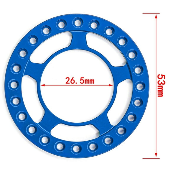 Wheels RC Beadlock Wheel Rim Replacement Ring 4PCS Compatible with 1/10 TRX4 SCX10 90046 90047 RC Car 1.9in Wheels Rims