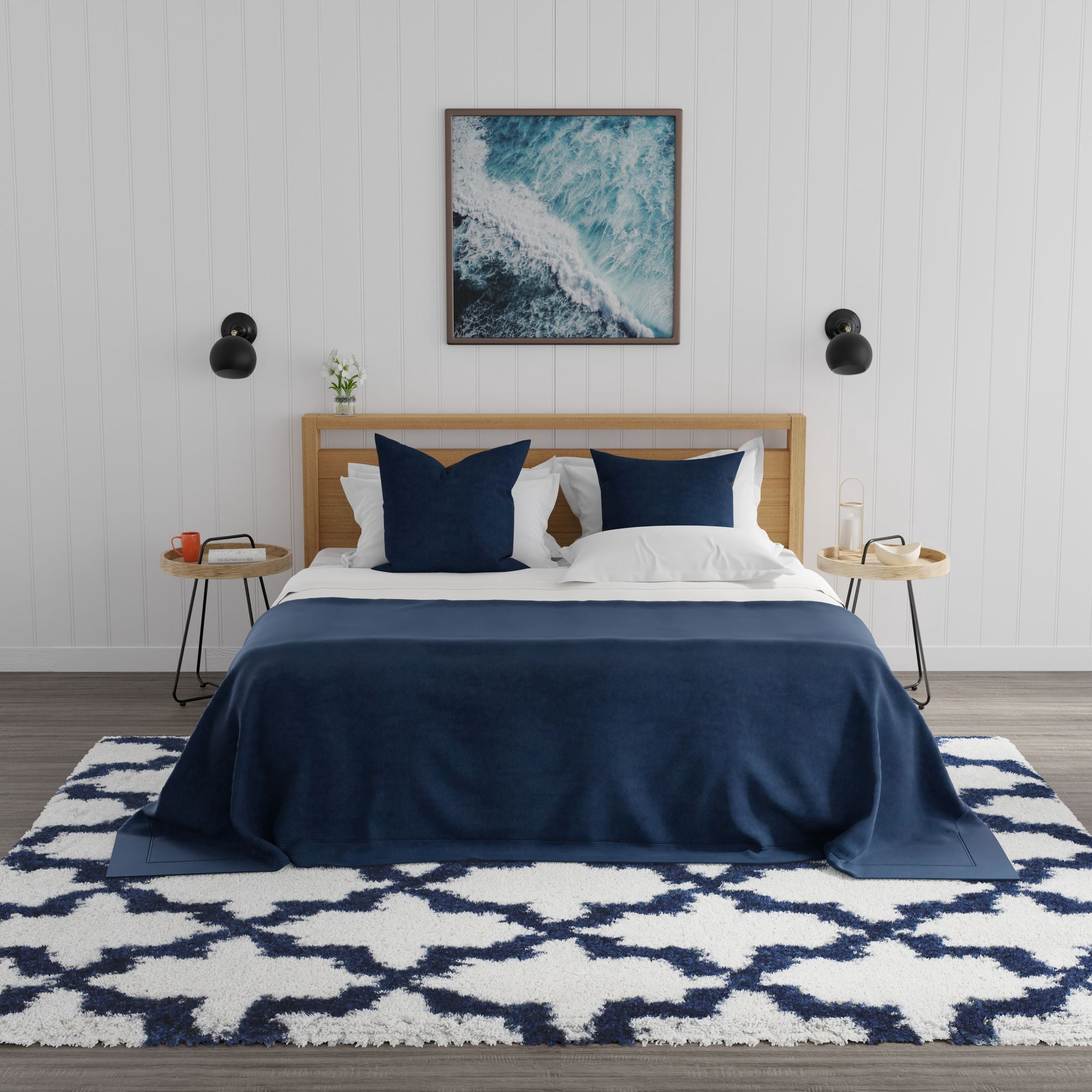 Mason Brooks Indigo Shag CG60A Transitional Geometric 2'6" X 4' Area Rug