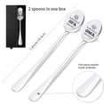 thumbnail image 2 of 2Pcs Grandma and Grandpa Gift Coffee Spoon Engraving Spoon Personalized Best Grandma Grandpa in the World Stainless Steel Coffee Spoon for Birthday, 2 of 7