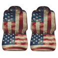 thumbnail image 5 of KAKALAD Vintage American Flag Us Stars And Red Stripe 02 Car Seat Covers Set Vehicle Front Seats Protector 2 Pcs, 5 of 9