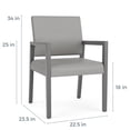 thumbnail image 3 of Pemberly Row Waiting Reception Guest Chair Wood Frame in Blue, 3 of 5