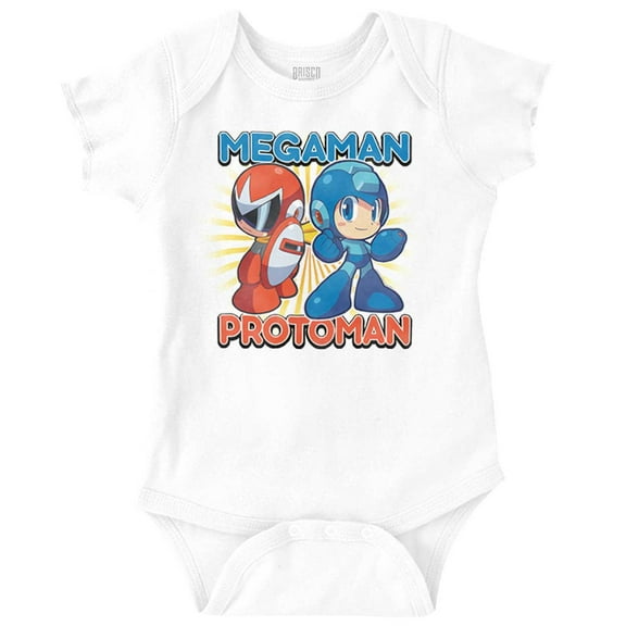 Classic Video Game MegaMan ProtoMan Romper Boys or Girls Infant Baby Brisco Brands 12M