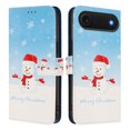 thumbnail image 5 of Phone Case for iPhone Air, Luxury Christmas Pattern Card Slots Cash Pocket Magnetic Clasp Full Body Protection Shockproof Kickstand Wallet Flip Case with Wrist Strap for iPhone Air, B, 5 of 9