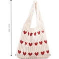 thumbnail image 4 of Crochet Tote Heart Tote Handbag Tote Y2K Accessories Shoulder Bag Heart Tote Hobo Bag Y2k Knitting, 4 of 7
