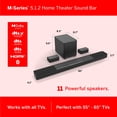 thumbnail image 2 of Barra de sonido inmersiva VIZIO M-Series 5.1.2 con Dolby Atmos, DTS:X, Bluetooth, subwoofer inalámbrico, compatible con asistente de voz, incluye control remoto - M512a-H6, 2 of 5