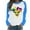 #122-Blue, variant on Craaazy Women's Long-Sleeve Loose Pullover Tops- Casual Mardi Gras Printed Crewneck Sweatshirts Gifts