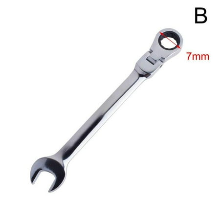 

FLEXIBLE HEAD 6mm-12mm RATCHET SPANNER OPEN/RING Combination NEW Wrench J2R4
