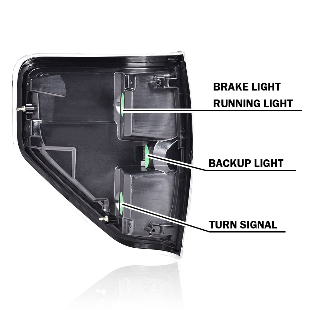 Tail Lights Rear Lamp Left & Right Fit for 2009-2014 Ford F150 Tail Lamps