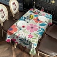 thumbnail image 2 of Pioneer Flower Floral Print Pattern Rectangle Tablecloth 60"x102",Waterproof Polyester Rectangle Table Cloth, Wipeable Spillproof Polyester Tablecloth for Dining, Camping, Indoor and Outdoor, 2 of 6