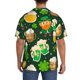 thumbnail image 3 of Balery St Patrick's Day10 Camisa Casual de Manga Corta con Botones para Hombre, Texturizada, Estilo Cubano, para Playa, Verano-Small, 3 of 5