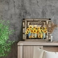 thumbnail image 3 of Rustic Farmhouse Bathroom Wall Art Country Sunflower Canvas Wall Decor Yellow Floral Pictures Print Painting Framed Artwork For Bathroom Bedroom Living Room 12"x16", 3 of 6