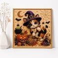 thumbnail image 3 of Halloween Cat Pearl Art DIY Kit, Diamond Art (Style F) Spooky Cute 3D Pearl Diamond Painting Crafts Kits for Adults, DIY Fall Home Decor Wall Art, 3 of 6