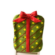 Christmas Chair Cover Cute Bow Gift Package Cartoon