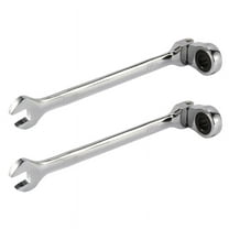2X 7mm Flexible Head Ratchet Action Wrench Spanner Nut Tool