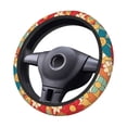 thumbnail image 5 of YFYANG Universal Elastic Vintage Abstract Floral Car Steering Wheel Cover, Non-Slip Sweat Absorbent, 5 of 8